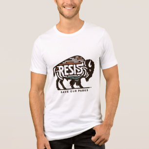Camiseta Triblenda Resistir Guardar Nuestros Parques Negrita Conserva