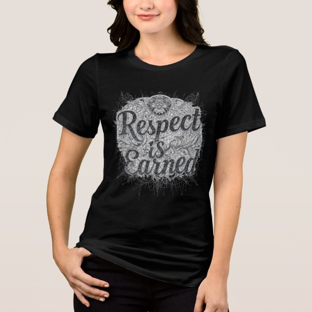 Camiseta Triblenda "Respect Is Earned - Bold Motivational Streetwear  (Anverso)