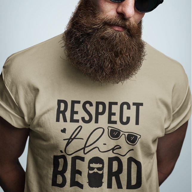 Camiseta Triblenda Respect The Beard Funny Design (Subido por el creador)