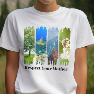 Camiseta Triblenda Respetar el día de la tierra de su madre Tee, derr