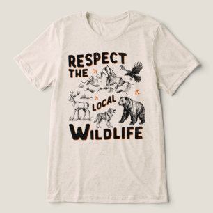 Camiseta Triblenda Respetar la fauna local vintage montaña