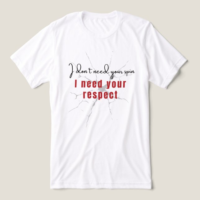 Camiseta Triblenda Respeto, no giro - Empoderamiento del orgullo por  (Diseño delantero )