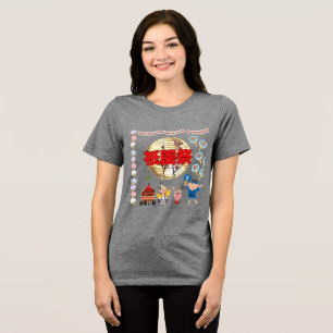 Camiseta Triblenda Resplandor de verano de Kyoto gris