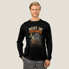 Camiseta Triblenda Rest In Grounds Spooky Coffee Lover Halloween