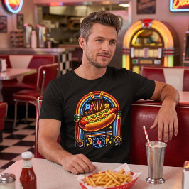 Camiseta Triblenda Restaurante Retro de los 50 - Perro Caliente Jukeb