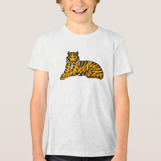 Camiseta Triblenda Resto majestuoso- Ilustracion de tigres tirados a  (Anverso)