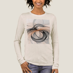 Camiseta Triblenda Resumen Antracita Grey Siena Arte Fractal Moderno