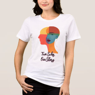 Camiseta Triblenda Resumen de arte de doble cara
