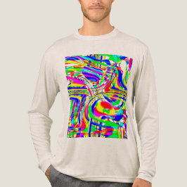 Camiseta Triblenda Resumen de arte de espagueti azul amarillo rojo ve