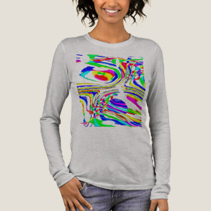 Camiseta Triblenda Resumen de arte del Confetti azul verde rojo amari