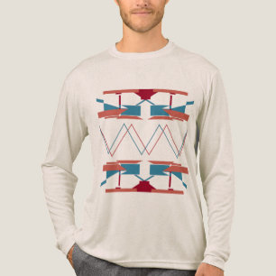 Camiseta Triblenda Resumen de arte del suroeste del Zig-zag
