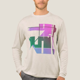 Camiseta Triblenda Resumen de arte tribal geométrico de lavanda verde