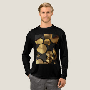 Camiseta Triblenda Resumen de lujo geométrico de oro