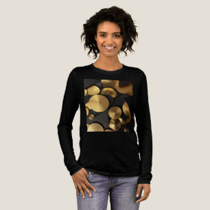Camiseta Triblenda Resumen de lujo geométrico de oro