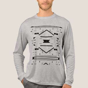 Camiseta Triblenda Resumen estadounidense nativo simétrico negro del