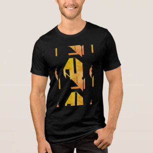 Camiseta Triblenda Resumen inspirado en el suroeste de Mottled Gold N