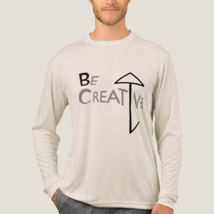 Camiseta Triblenda Resumen "Sé creativo" Paraguas Gris Shades Negro