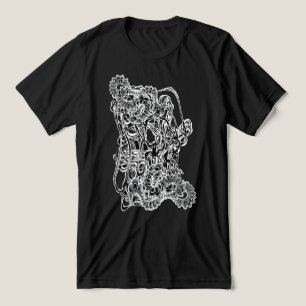 Camiseta Triblenda Resumen Surrealista Arte Moderno Blanco y Negro
