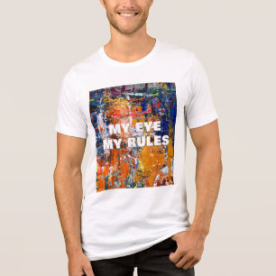 Camiseta Triblenda Resumen vivo - Caos por pintura al petróleo en la 