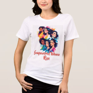 Camiseta Triblenda Retrato de acuarela de mujeres audaces