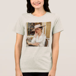 Camiseta Triblenda Retrato De Cafetería Opalescente De Lujo De Una Ca