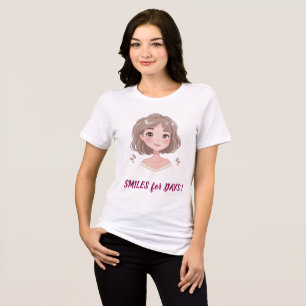 Camiseta Triblenda Retrato de Chica sonriente