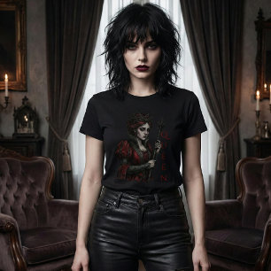 Camiseta Triblenda Retrato de Fantasía Oscura Gótica Reina Melancólic