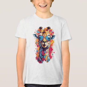 Camiseta Triblenda Retrato de jirafa al estilo graffiti-58567