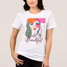 Camiseta Triblenda Retrato de mujer abstracta elegante