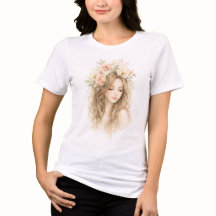 Retrato de mujer floral