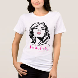Camiseta Triblenda Retrato de mujer glamorosa y segura