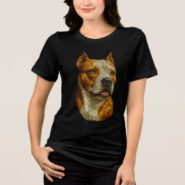 Camiseta Triblenda Retrato de perro de Pitbull