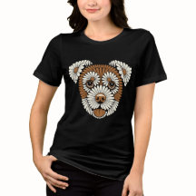 Retrato de Perro Floral