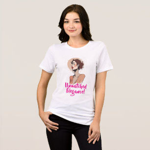 Camiseta Triblenda Retrato elegante de mujer