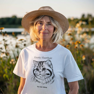 Camiseta Triblenda Retrato Exótico de Shorthair