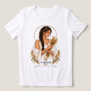 Camiseta Triblenda Retrato Gráfico de Zodíaco Virgo