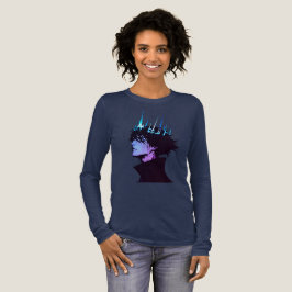 Camiseta Triblenda Retrato masculino gótico del rey del anime con cor