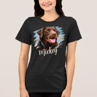 Camiseta Triblenda Retrato Personalizado de Perro