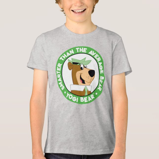 Camiseta Triblenda Retrato sonriente del oso de Yogi (Anverso)