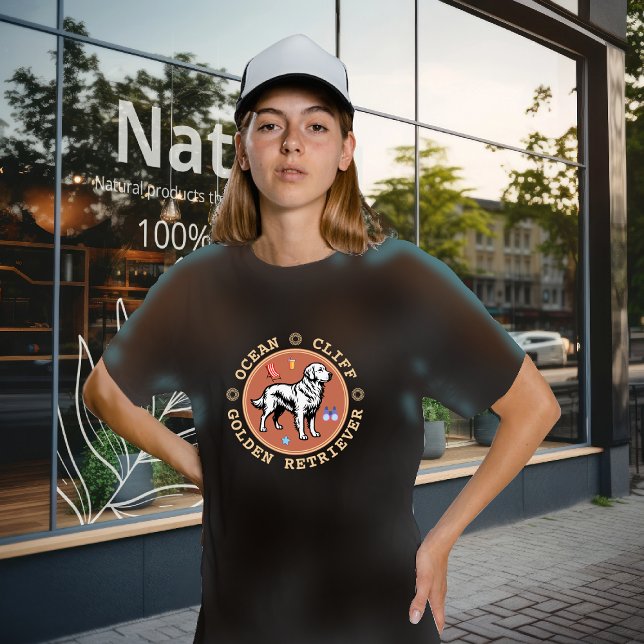 Camiseta Triblenda retriever dorado (Camping with a golden retriever, that's design)