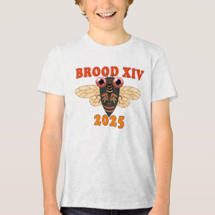 Camiseta Triblenda Retro 2025 Brood XIV Cicada Shirt para niños