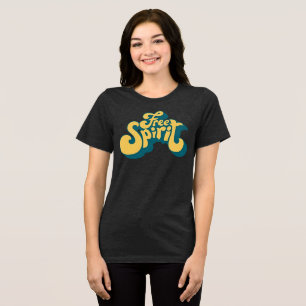 Camiseta Triblenda Retro 70s Espíritu Libre - Tipografía Groovy