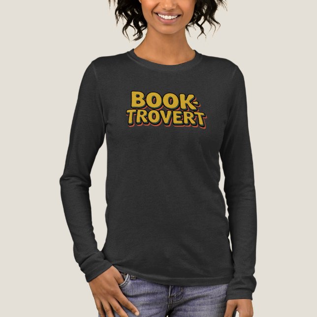 Camiseta Triblenda Retro Booktrovert Funny Leer Pun (Anverso)