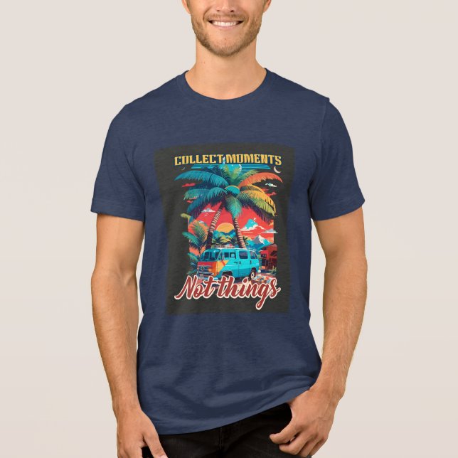 Camiseta Triblenda Retro Camper Van Travel Quote (Anverso)