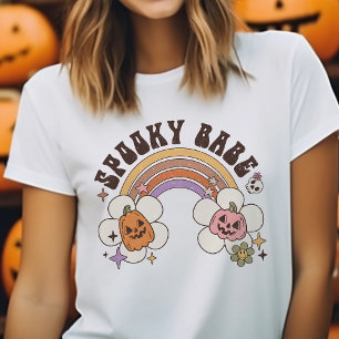 Camiseta Triblenda Retro Espeluznante Chica Halloween