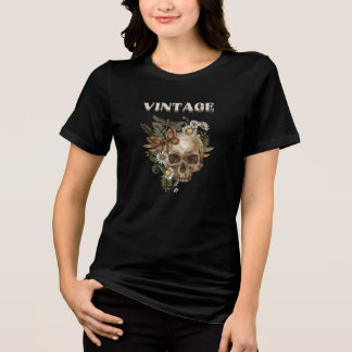 Camiseta Triblenda Retro Floral Goth Aesthetic