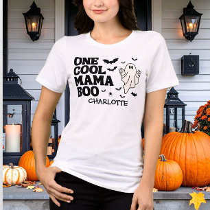 Camiseta Triblenda Retro Ghost Un Halloween Mamá 1er Cumpleaños