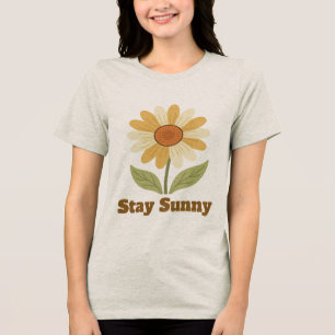 Camiseta Triblenda Retro Groovy Daisy Flor Nombre Personalizado Regal