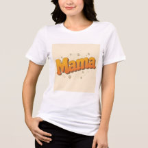 Retro Groovy Mama Letras Burbuja Años 70 Día de la
