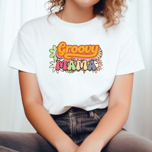 Camiseta Triblenda Retro Groovy Mamm Daisy Flower Mateo de cumpleaños